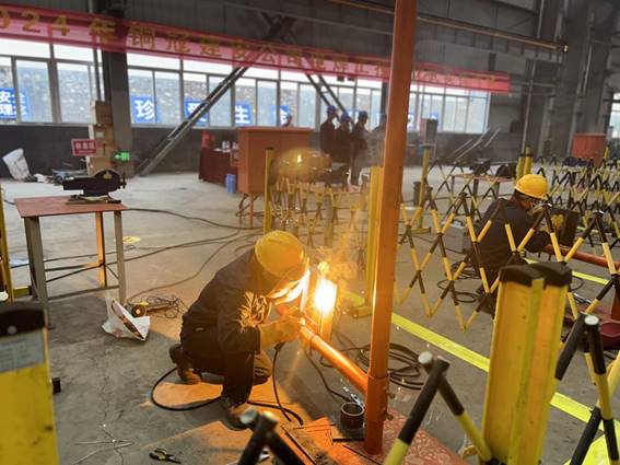 公司舉辦電焊工、電工技術比武